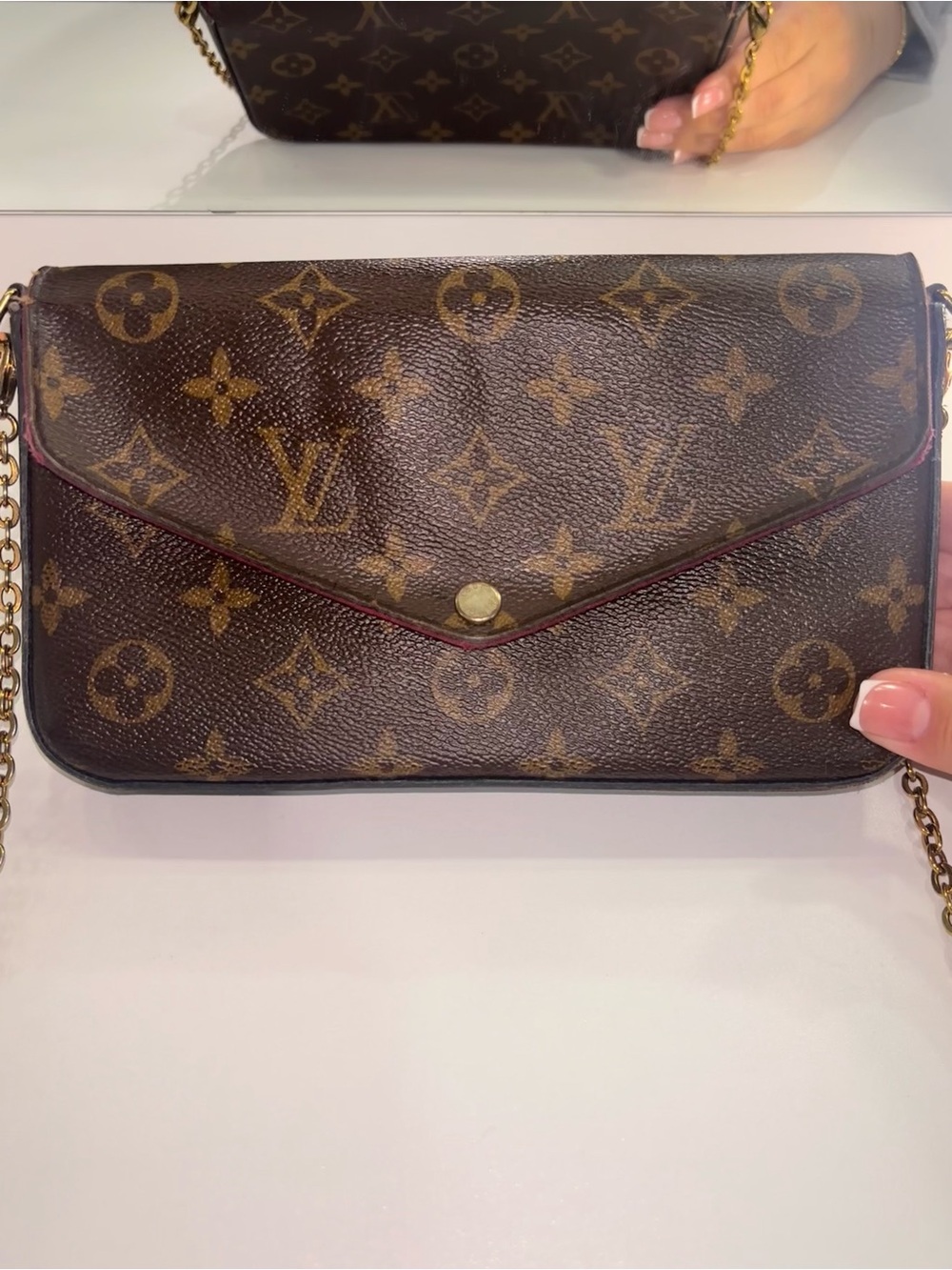 Louis Vuitton Monogram Felicie Pochette Crossbody Wallet